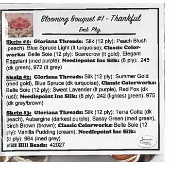 Jeannette Douglas Designs - Blooming Bouquets 1 - Thankful embellishments pack