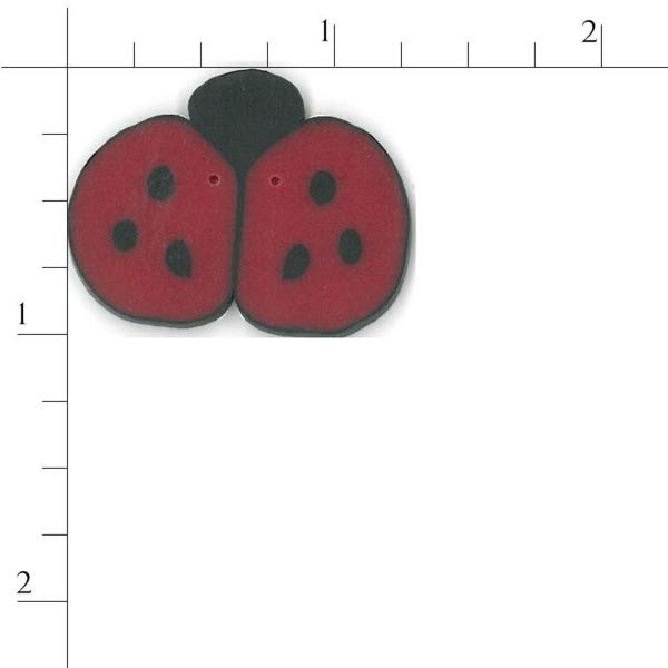 Just Another Button Company - 1104.l - Large red ladybird button