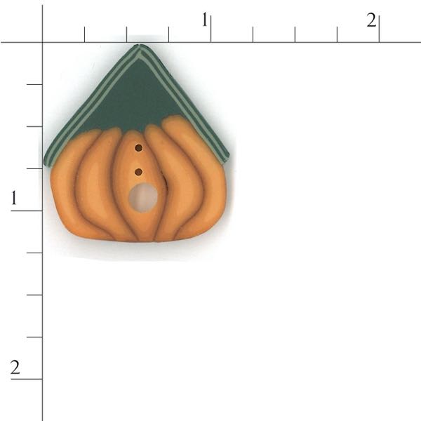 Just Another Button Company - 1124 - Pumpkin Birdhouse button