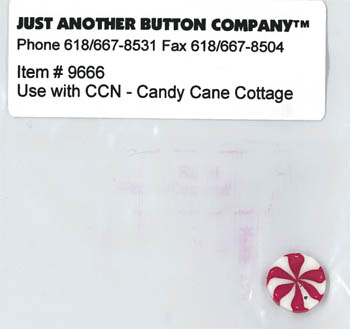 Just Another Button Company - Santa's Village #8 - Candy Cane Cottage Button Pack