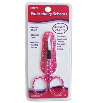 Allary Corporation - Pink Dot Embroidery Scissors