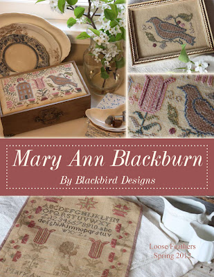 Loose Feathers Mary Ann Blackburn Sampler Blackbird Designs Cross Stitch Pattern