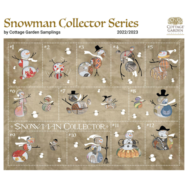 Cottage Garden Samplings - The Snowman Collector 12-part subscription