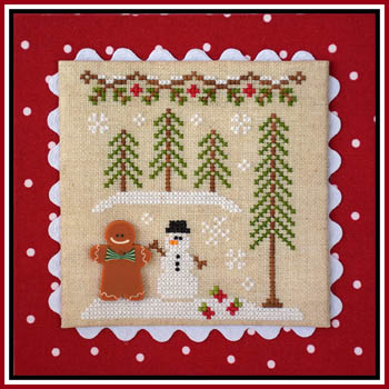 Country Cottage Needleworks - Gingerbread Village #7 - Gingerbread Boy and Snowman