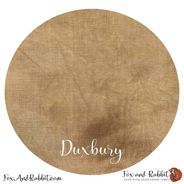 Fox and Rabbit - 36ct Duxbury linen