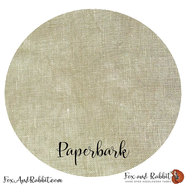 Fox and Rabbit - 32ct Paperbark linen