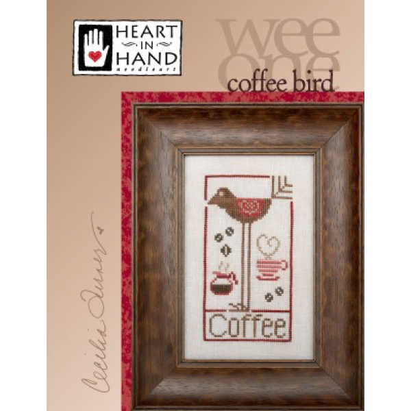 Heart in Hand Needleart - Coffee Bird (Wee One)