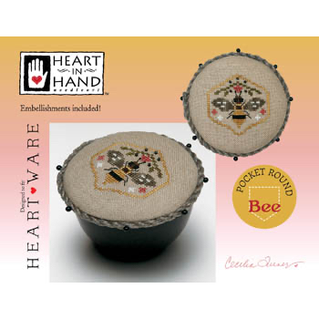 Heart in Hand Needleart - Pocket Round - Bee