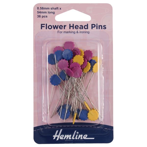 Hemline - Flower Head Pins (36pcs)