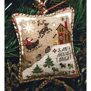 Homespun Elegance - Santa Arrives Tonight - 2009 Sampler Ornament