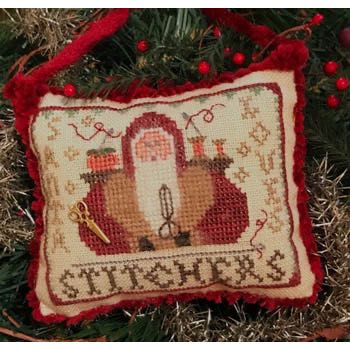 Homespun Elegance - Santa Ornament 2020 - Santa Loves Stitchers