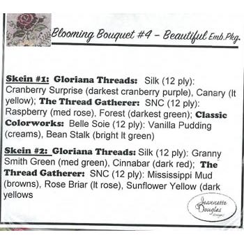Jeannette Douglas Designs - Blooming Bouquets 4 - Beautiful embellishments pack