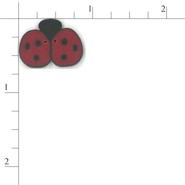 Just Another Button Company - 1104.m - Medium red ladybird button