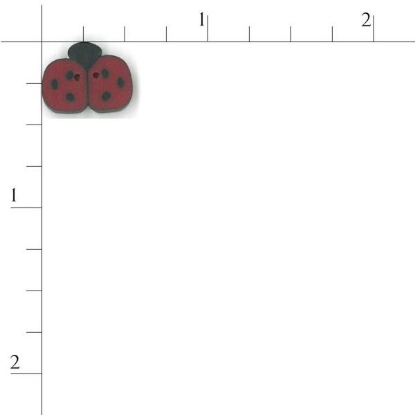 Just Another Button Company - 1104.s - Small red ladybird button