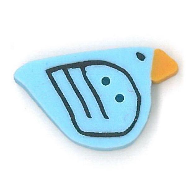 Just Another Button Company - 1108.m - Medium blue bird button