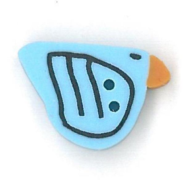 Just Another Button Company - 1108.s - Small blue bird button