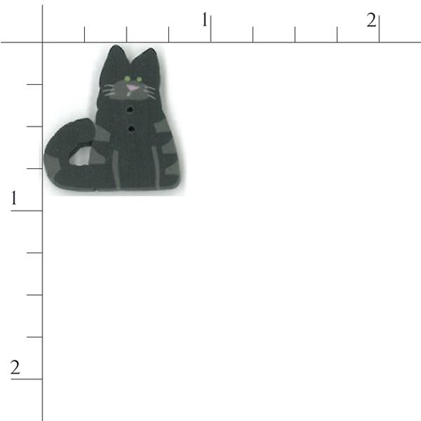 Just Another Button Company - 1138.s - Small Black Cat button