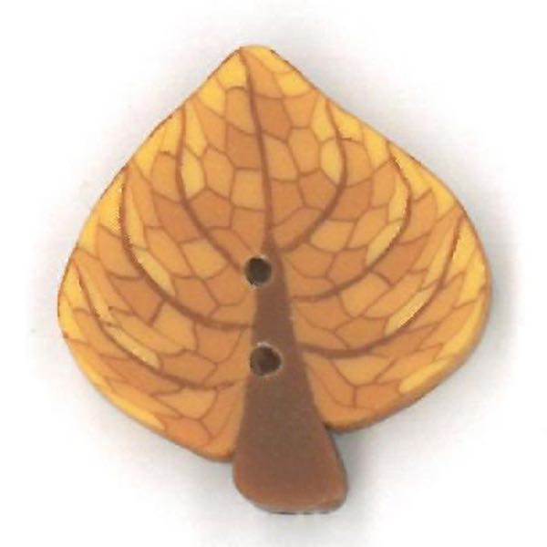 Just Another Button Company - 2247.s - Small Aspen Leaf button