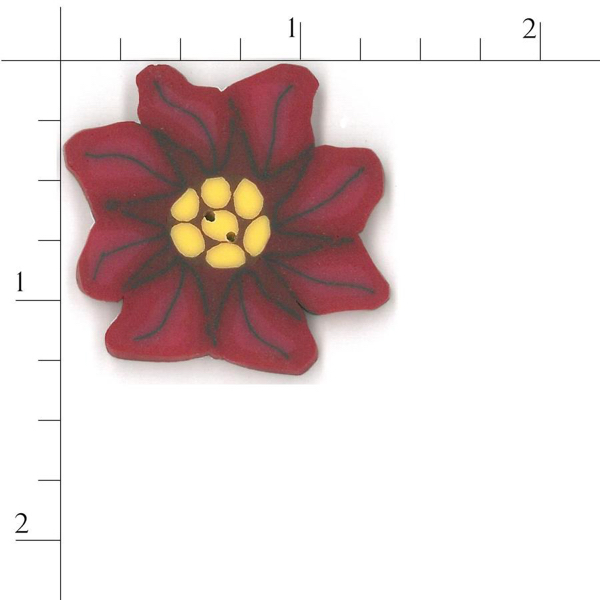 Just Another Button Company - 2284.l - Large Poinsettia button