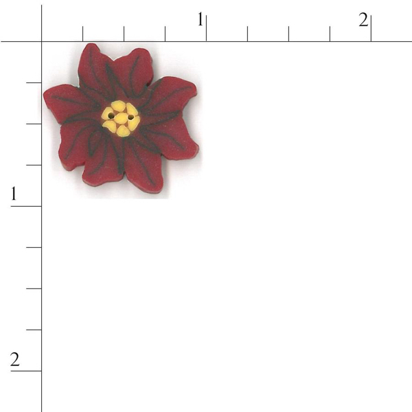 Just Another Button Company - 2284.s - Small Poinsettia button