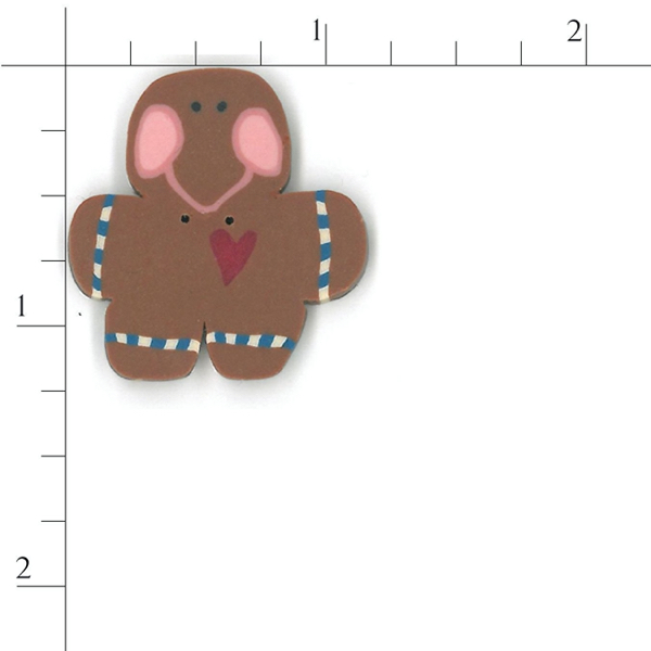 Just Another Button Company - 4417 - Gingerbread Boy button