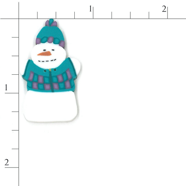 Just Another Button Company - 4425 - Teal Snowman