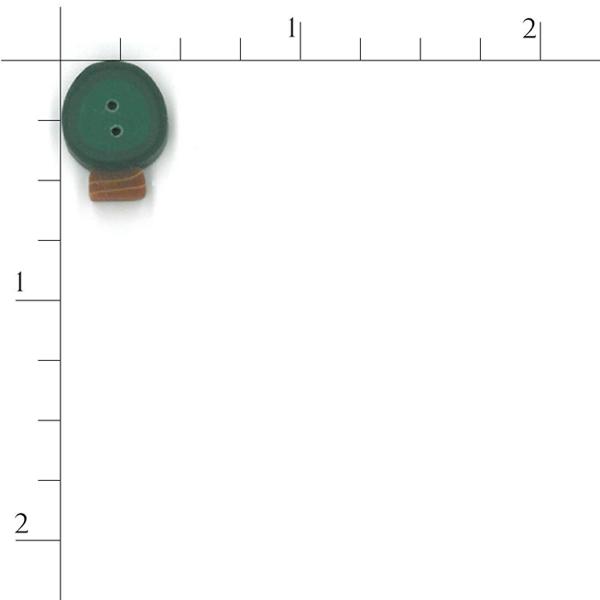Just Another Button Company - 4428.s - Small Green Bulb button