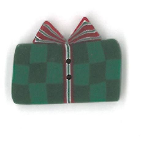 Just Another Button Company - 4454.s - Small Green Gift button
