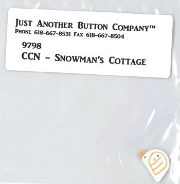 Just Another Button Company - Frosty Forest Part 3 - Snowman's Cottage button pack