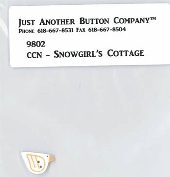 Just Another Button Company - Frosty Forest Part 7 - Snowgirl's Cottage button pack