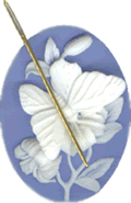 Kelmscott Designs - Butterfly on Blue Needleminder