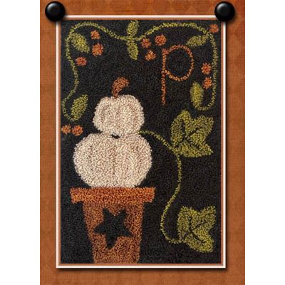 Little House Needleworks - P is for Pumpkin punch needle