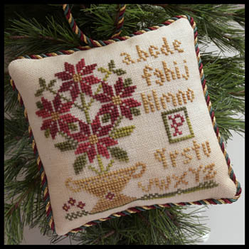 Little House Needleworks - Sampler Tree 8 - Potted Poinsettia