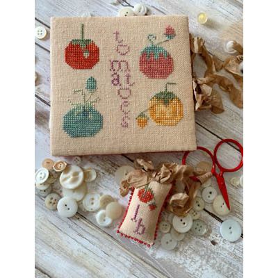 Lucy Beam - Heirloom Tomato Needlework Set - Needle Book and Scissor Fob