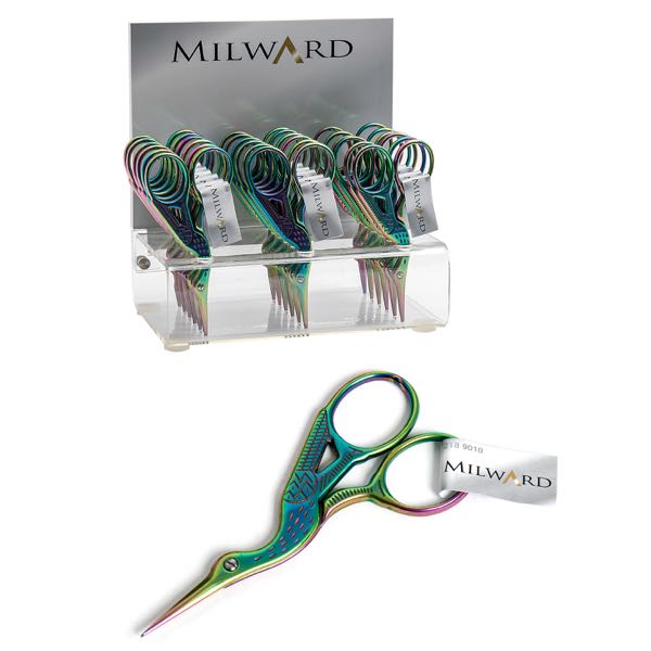 Milward - Rainbow Stork Embroidery Scissors: 3.5in/9cm