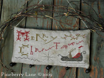 Pineberry Lane - Merry Christmas Hanging Sampler