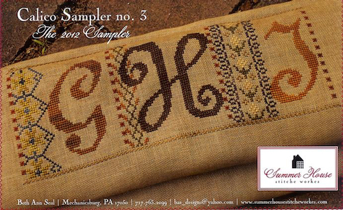 Summer House Stitche Workes - Calico Sampler #3 - GHI