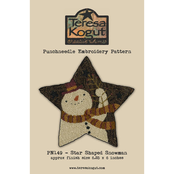 Teresa Kogut - Star Shaped Snowman punch needle