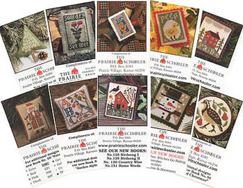 The Prairie Schooler - Mini Card Collection C - Garden Samplers