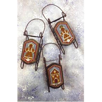 Foxwood Crossings - Sled Ornaments - Bread Sleds