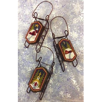 Foxwood Crossings - Sled Ornaments - Snow Country