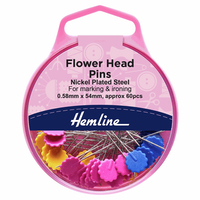 Hemline - Flower Head Pins (60pcs)