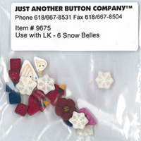 Just Another Button Company - 6 Snowy Belles Button Pack