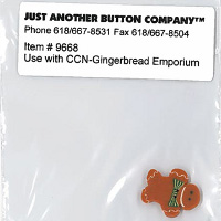 Just Another Button Company - Santa's Village #10 - Gingerbread Emporium Button Pack