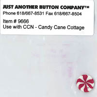 Just Another Button Company - Santa's Village #8 - Candy Cane Cottage Button Pack