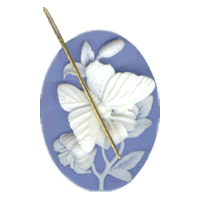 Kelmscott Designs - Butterfly on Blue Needleminder